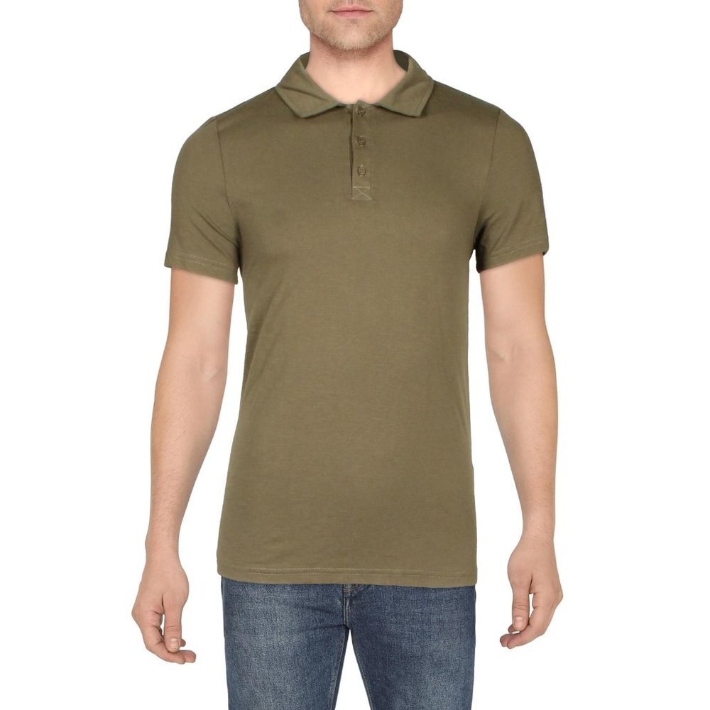 And Now This Mens Slub Collared Polo, Olive, Size‎ S, NWT